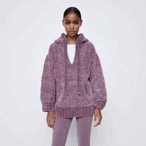 CHENILLE KNIT SWEATSHIRT